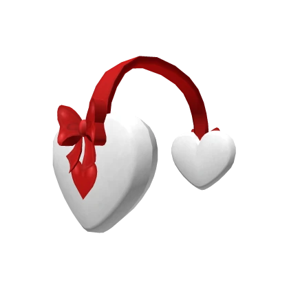 Valentines Heart Earmuffs Red