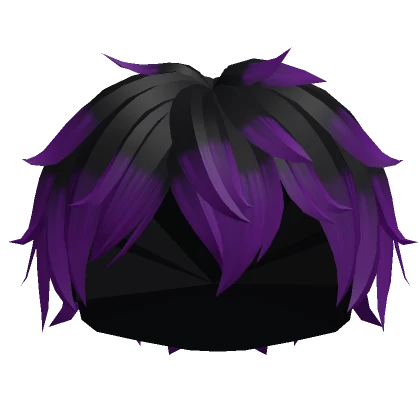 Black to Purple Messy Boy Hair