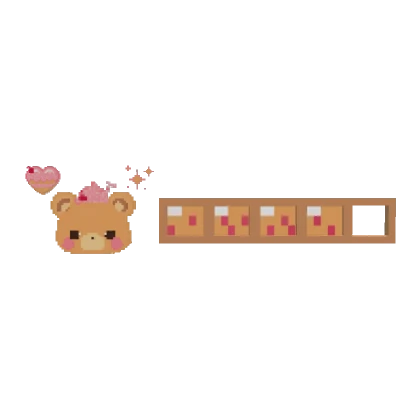 Cherry Boba Bear 8-Bit XP Bar