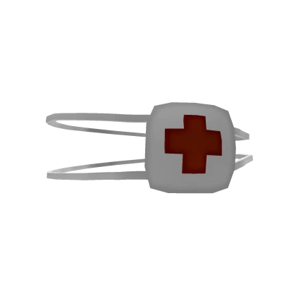 white & red medical doctor eyepatch