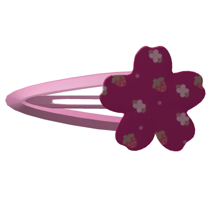  🍓 Cute Strawberry and Flower Hair Clip 🍓
