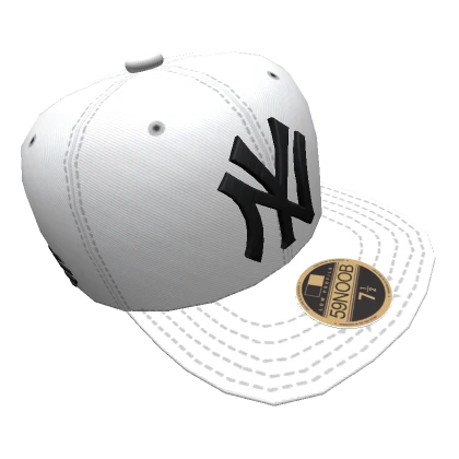 Sideways White NYC Baseball Cap