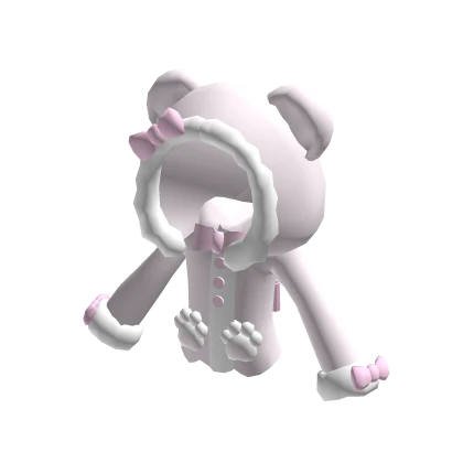 cute fluffy pink bear hoodie