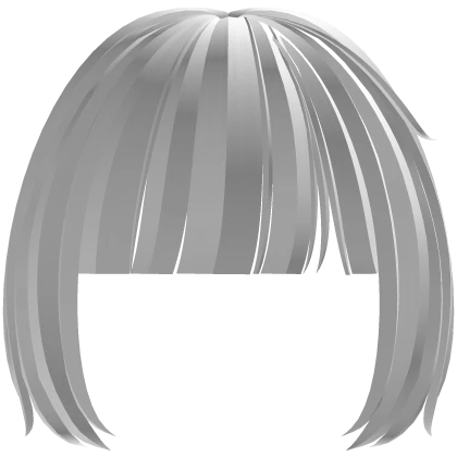 ୨୧: kawaii anime doll bangs in white