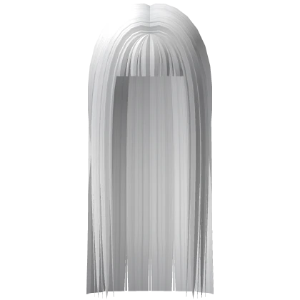Long Straight Hime Cut Hair White