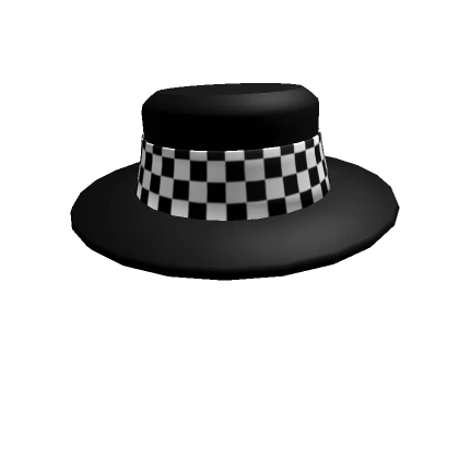 Black And White Checked Hat