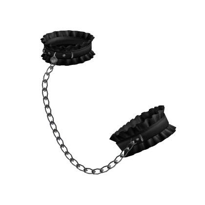 gothic ruffle vkei chained choker & arm cuff black