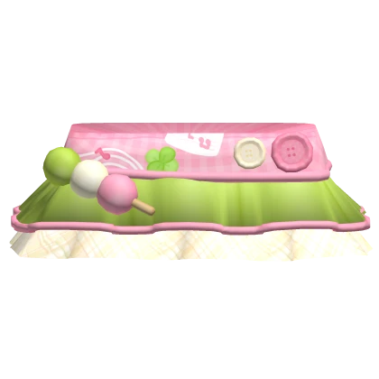 cute colorful pastel mori kei igari dango skirt