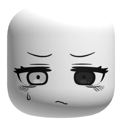 Stressed Cute Chibi Face With Bicolored Eyes