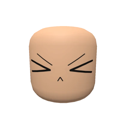 Angry Closed Eyes Anime Head