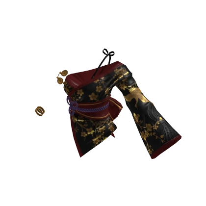 ✨Stylish Off-Shoulder Kimono Yukata Shirt-Black