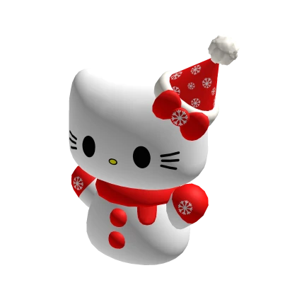 Cute Christmas Hello Kitty Snowman Holdable