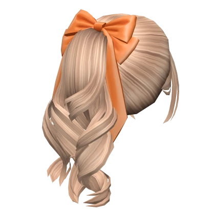 Soft Wavy Flowy Ponytail w/ Bow (Blonde2)