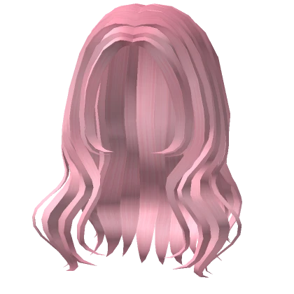 Voluminous Wavy Hair in Pink