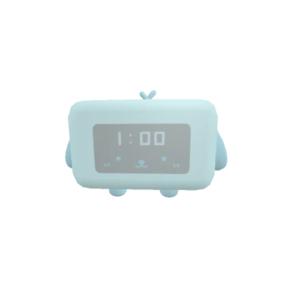 Cute Alarm Clock Shoulder Pet - Pastel Blue