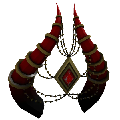 [PBR] Black/red golden jewelled horns 