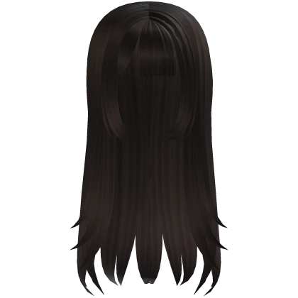 ♡ long wispy anime hair - dark brown