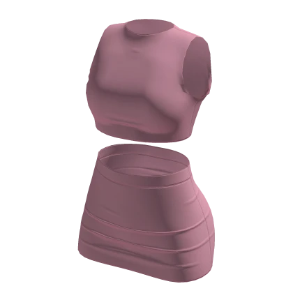 ☆ Stylish Two-Piece Skirt Outfit in Mauve
