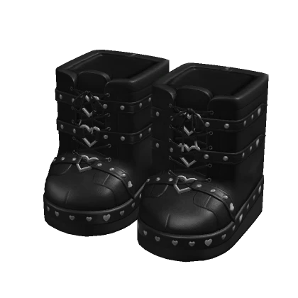 Y2K Emo Heart Boots