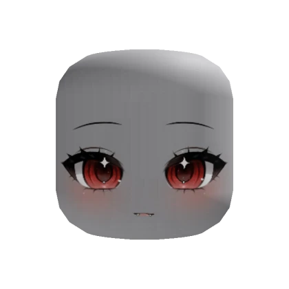 kawaii red chibi vampire face (recolorable)