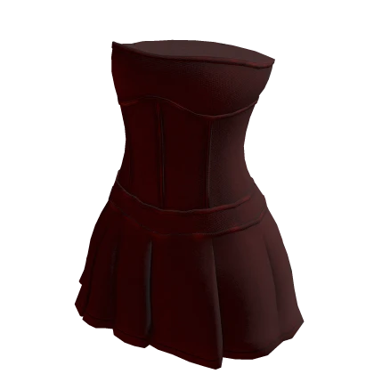 Trendy Maroon Red Denim Jean Mini Dress