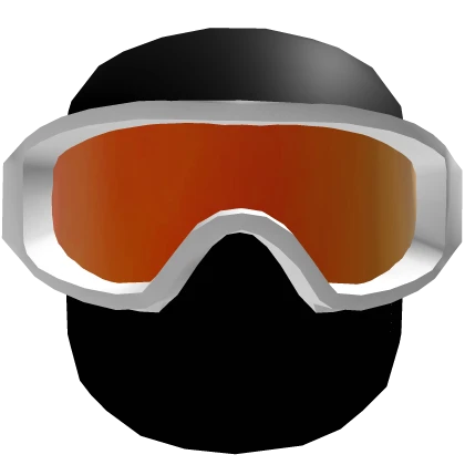 Black Tactical Ski Mask With Orange Goggles
