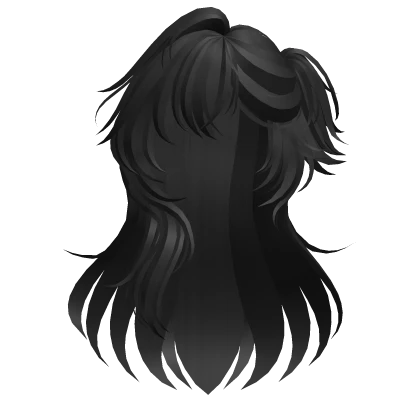 Fluffy Detective Half Up Side Pigtails (Black)