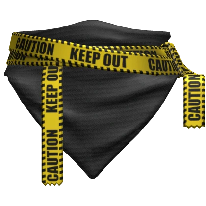 Neck Scarf with Caution Tape