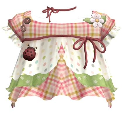 harajuku igari twee plaid mori kei top