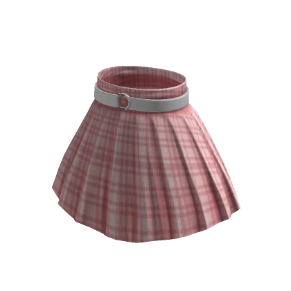 Lovely Pleaded Plaid Skirt - Plaid Pink