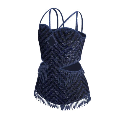 Chevron Sequin Bodysuit