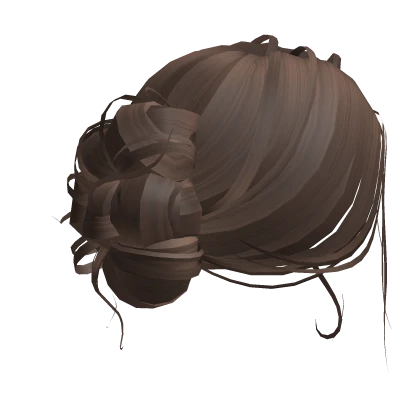 Brown Elegant Low Bun