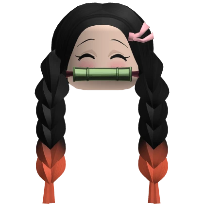 Nezuko with Braids - Demon Slayers Anime