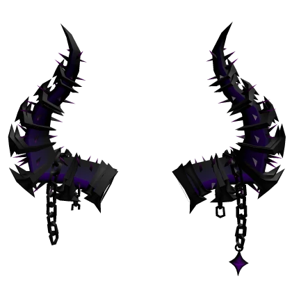 Purple Cursed Evil Spiky Horns