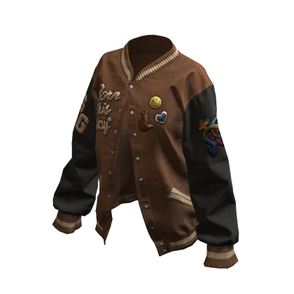 BB Brown Varsity Coll. Letterman Jacket