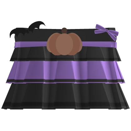 kawaii frilly purple spooky halloween pumpkin top