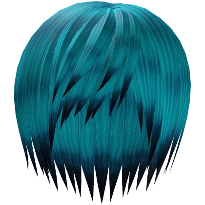 Highlighted Cyan Vkei Underlayered Edge Bob Hair