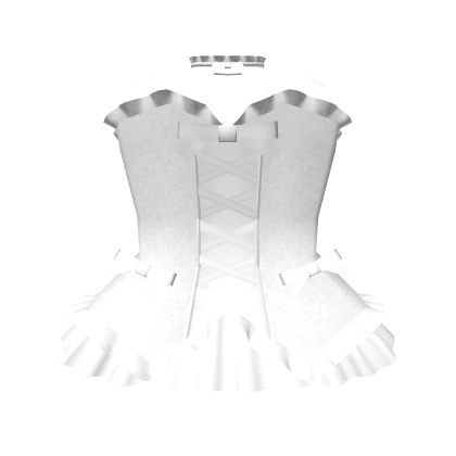 3.0 Witch laced up dress - white