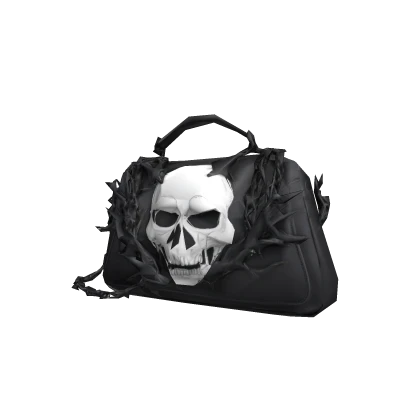 Y2k Emo Goth Side Black Bag with Skull