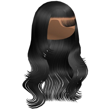 Curled N Wavy Layered Side Part in Black