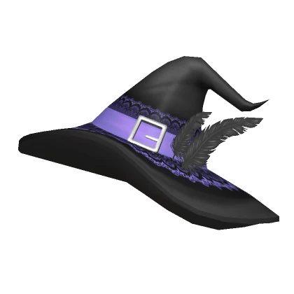 ♡ decorated halloween witch hat in purple 