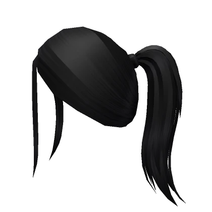 Black Flowy Ponytail