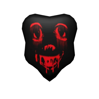 Red Melting Demonic Face Mask