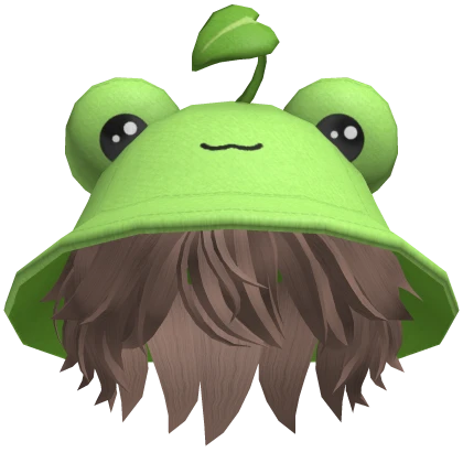 Frog Hat Messy Hair 🐸