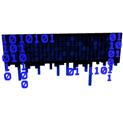 Blue Glitched Binary Bar