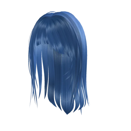 Kurumi Messy Hair w Bangs Down Blue