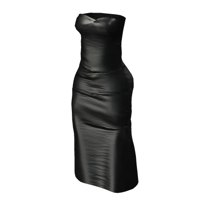 Black Leather Maxi Dress