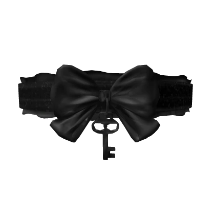 𝜗𝜚 1.0﹕gothic black ruffled choker key