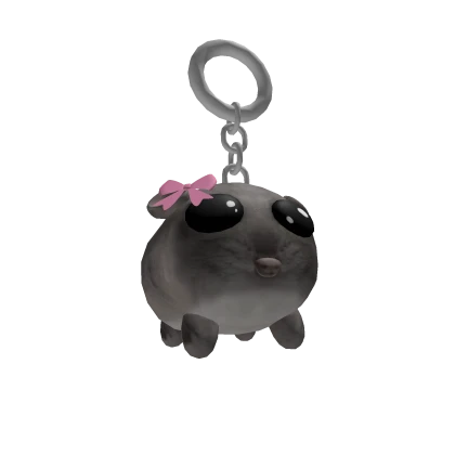 Hamster Keychain with Pink Bow