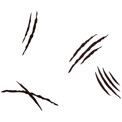 Dark Red Face Scratches